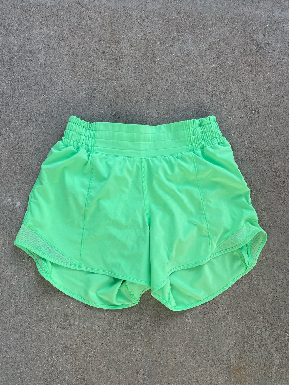lululemon athletica Bright Neon Green Running Shorts
